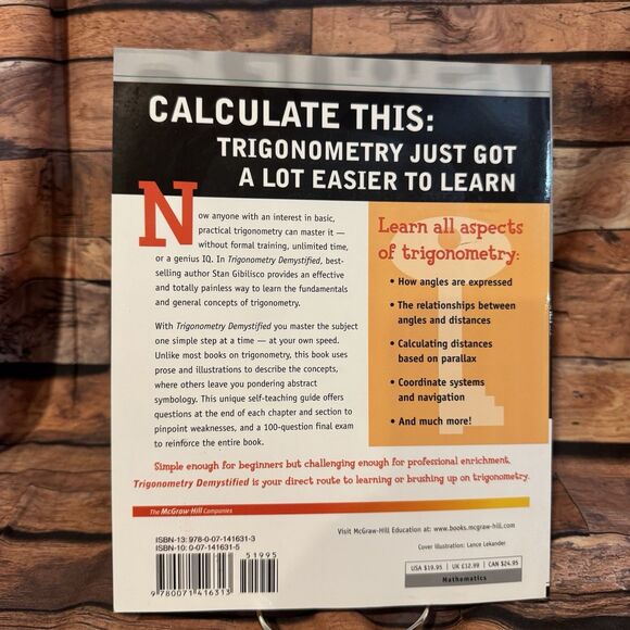 Trigonometry DeMYSTiFieD Stan Gibilisco Self-Teaching Guide Math Book Learn - Picture 2 of 8